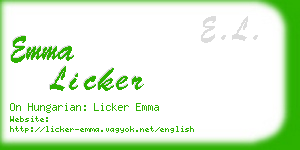 emma licker business card